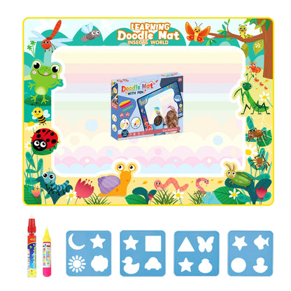 Magic Water Drawing Mat with Reusable Pens