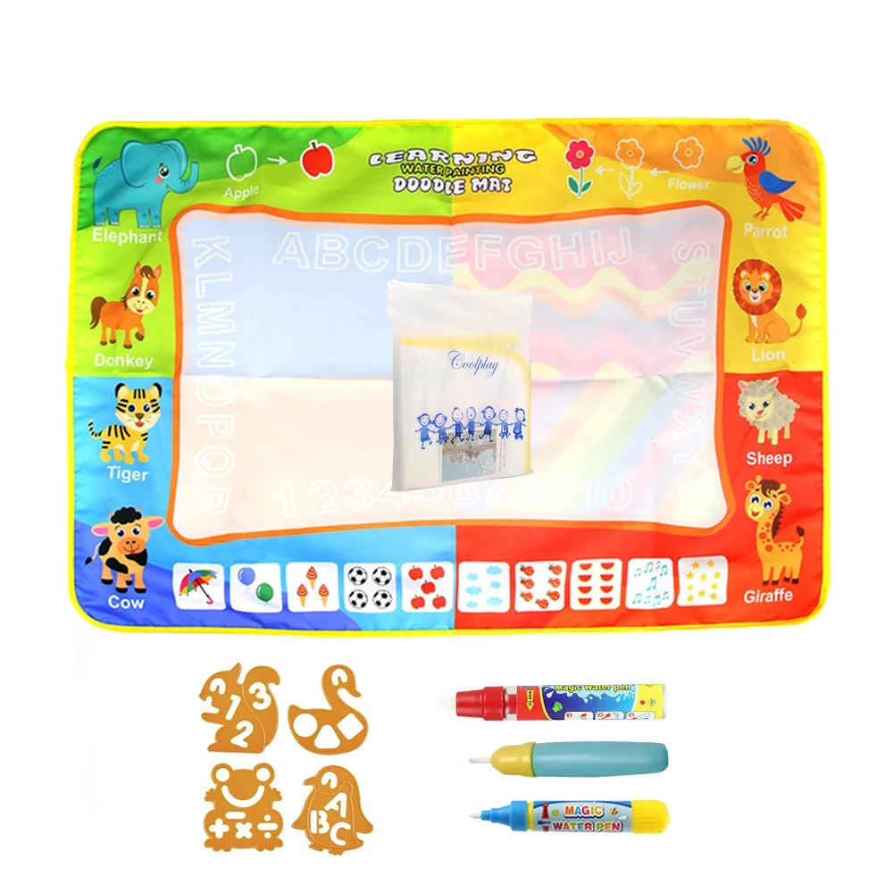 Magic Water Drawing Mat with Reusable Pens