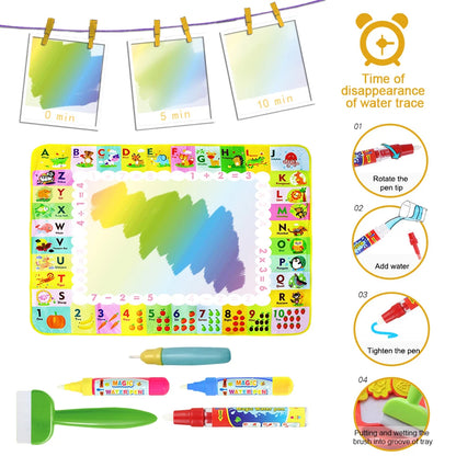 Magic Water Drawing Mat with Reusable Pens
