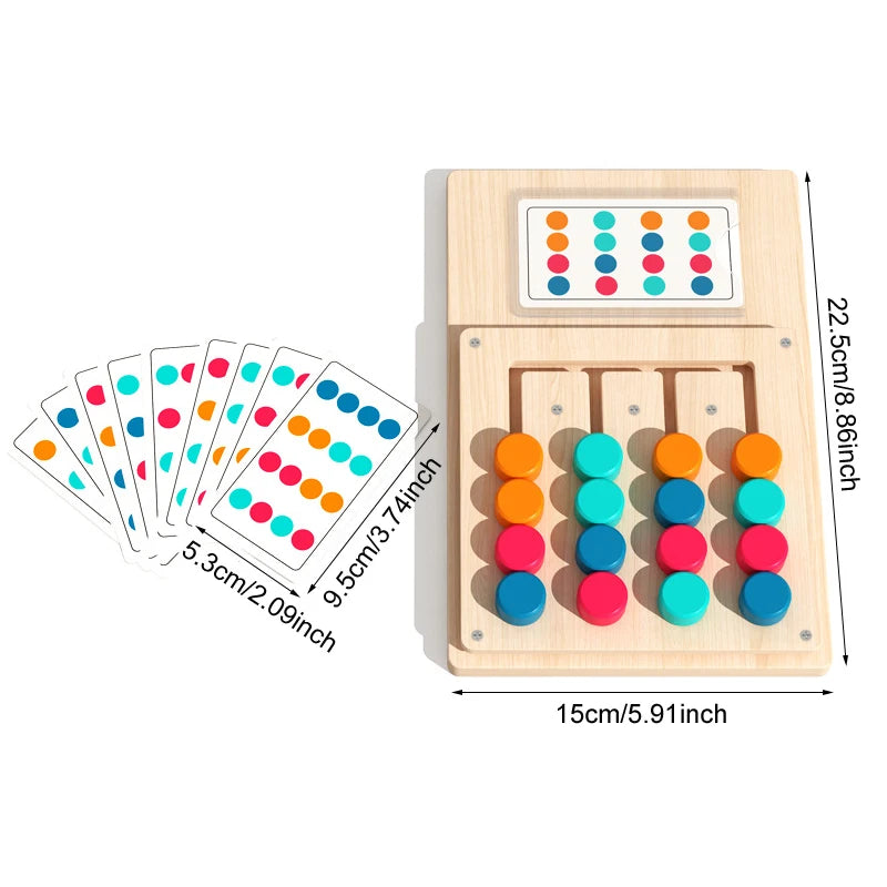 Montessori Wooden Color & Shape Matching Board
