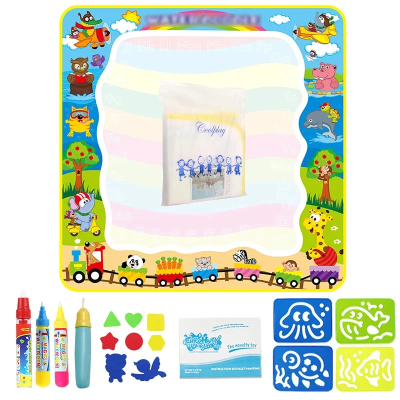 Magic Water Drawing Mat with Reusable Pens