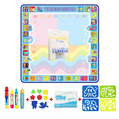 Magic Water Drawing Mat with Reusable Pens