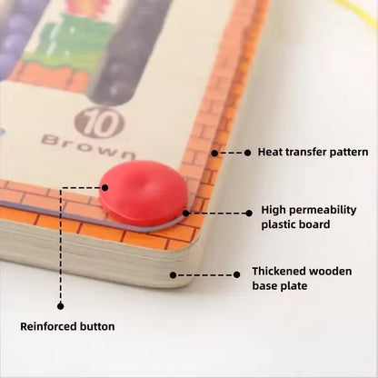Wooden Magnetic Color & Number Maze