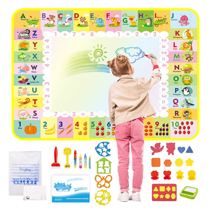 Magic Water Drawing Mat with Reusable Pens