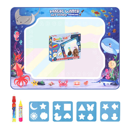 Magic Water Drawing Mat with Reusable Pens