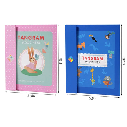Wooden Magnetic Tangram Puzzle Book