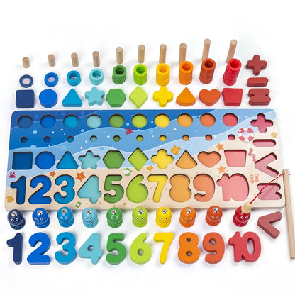 Montessori Wooden Math & Number Matching Toy for Kids