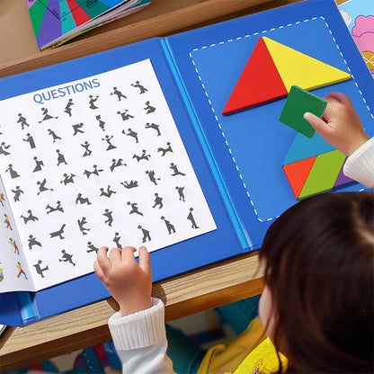 Wooden Magnetic Tangram Puzzle Book