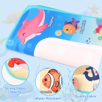 Magic Water Drawing Mat (100×80 cm) – Reusable Montessori Doodle Toy