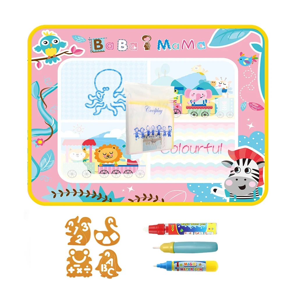 Magic Water Drawing Mat with Reusable Pens