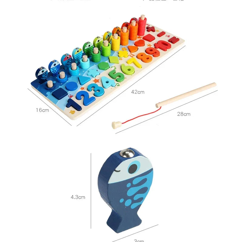 Montessori Wooden Math & Number Matching Toy for Kids